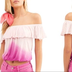 NWOT Free People Cora Lee Off the Shoulder Top